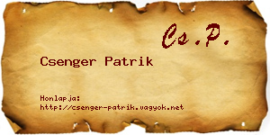 Csenger Patrik névjegykártya